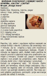 DIOKLECIJANOVA AMFORA 2005 recept Bozidar Cvjetkovic & Robert Racic Galija Cavtat Snaga mora